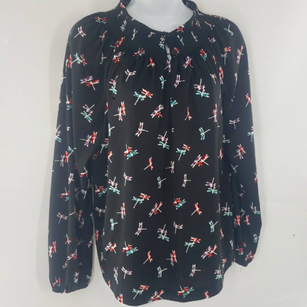 Jane colby size 15/16 black vintage blouse